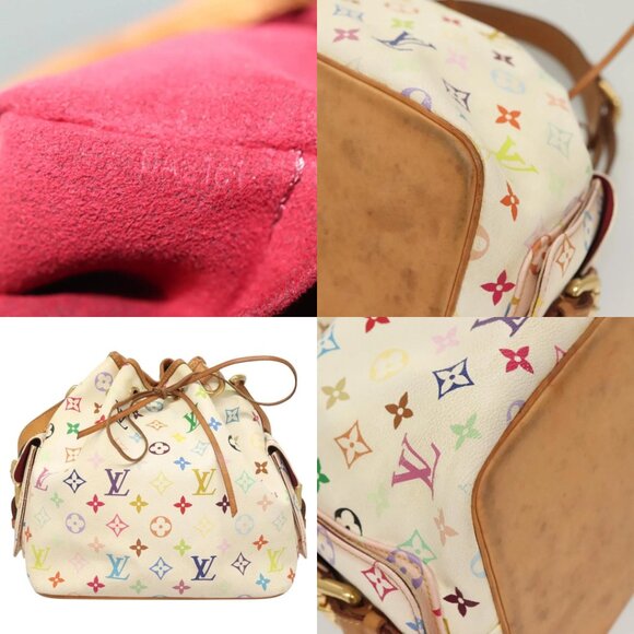 LOUIS VUITTON Monogram Multicolor Petit Noe Bag White M42229 LV Auth 127305 - Picture 13 of 14